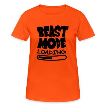 Beast ModeLoading Design - T-shirt respirant Femme - orange néon - Devant - AI Model Female 172 dark (172cm)