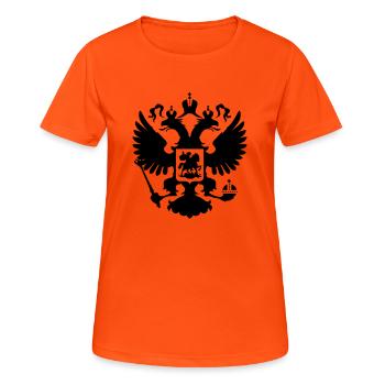 russia - Women's Breathable T-Shirt - neon orange - Front - AI Model Female 172 dark (172cm)