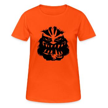 The angry troll - Women's Breathable T-Shirt - neon orange - Front - AI Model Female 172 dark (172cm)