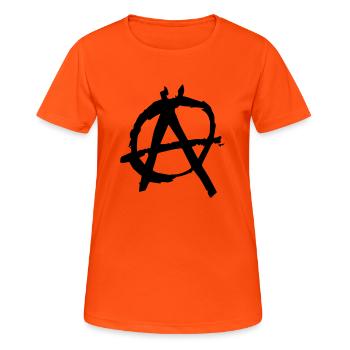 anarchy - Women's Breathable T-Shirt - neon orange - Front - AI Model Female 172 dark (172cm)