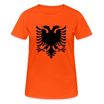 kosovo - Frauen T-Shirt atmungsaktiv - Neonorange - Vorne - AI Model Female 172 dark (172cm)