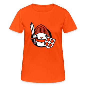 Duck Knight Armor Épée Bouclier Casque Combattant - T-shirt respirant Femme - orange néon - Devant - AI Model Female 172 dark (172cm)