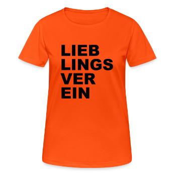 Llieblingsverein - Verein - Frauen T-Shirt atmungsaktiv - Neonorange - Vorne - AI Model Female 172 dark (172cm)