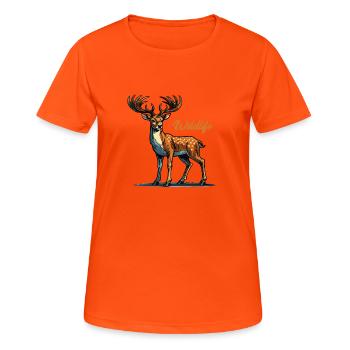 Faune sauvage - T-shirt respirant Femme - orange néon - Devant - AI Model Female 172 dark (172cm)
