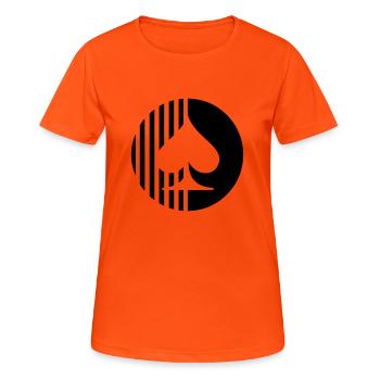 Symbole de poker (pique, cercle) - T-shirt respirant Femme - orange néon - Devant - AI Model Female 172 dark (172cm)