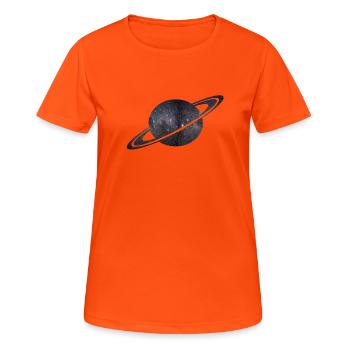 Saturn - Frauen T-Shirt atmungsaktiv - Neonorange - Vorne - AI Model Female 172 dark (172cm)