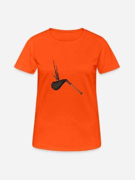dudey - Frauen T-Shirt atmungsaktiv - Neonorange