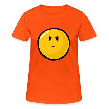 Smiley Anger Bitter - Women's Breathable T-Shirt - neon orange - Front - AI Model Female 172 dark (172cm)