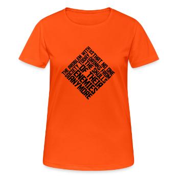 boissons de crânes ennemis - T-shirt respirant Femme - orange néon - Devant - AI Model Female 172 dark (172cm)