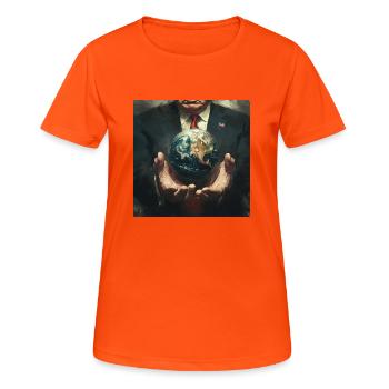 Président - T-shirt respirant Femme - orange néon - Devant - AI Model Female 172 dark (172cm)