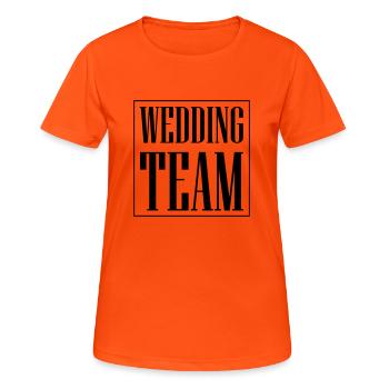 Wedding Team Hochzeit - Frauen T-Shirt atmungsaktiv - Neonorange - Vorne - AI Model Female 172 dark (172cm)