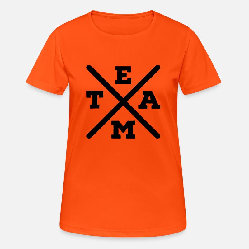 team - Women's Breathable T-Shirt - neon orange