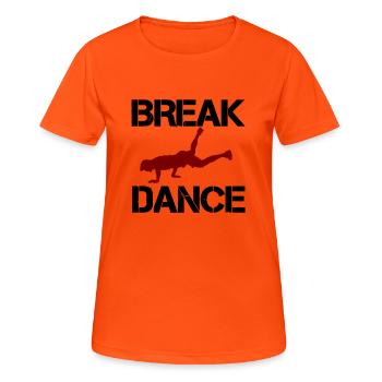Breakdance (Breakdance) - T-shirt respirant Femme - orange néon - Devant - AI Model Female 172 dark (172cm)