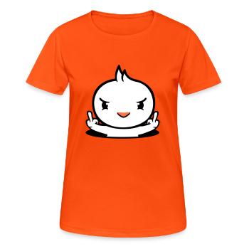 oiseau mal trou inférieur majeur montrer mauvais garçon - T-shirt respirant Femme - orange néon - Devant - AI Model Female 172 dark (172cm)