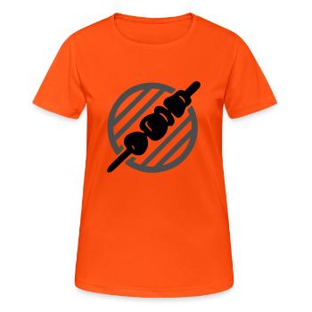 Grillades de kebab - T-shirt respirant Femme - orange néon - Devant - AI Model Female 172 dark (172cm)