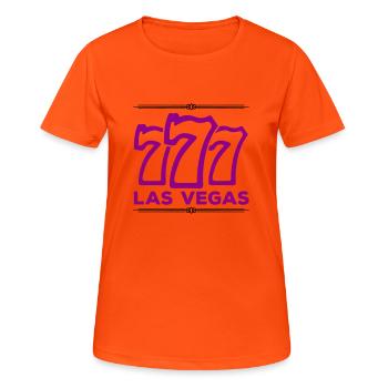 las vegas 777 - Frauen T-Shirt atmungsaktiv - Neonorange - Vorne - AI Model Female 172 dark (172cm)