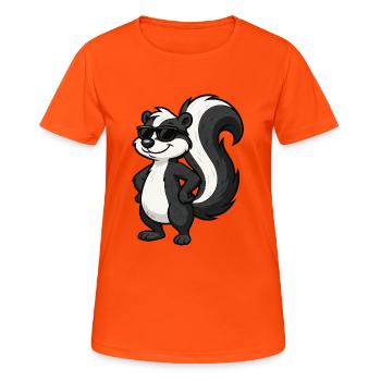mouffette - T-shirt respirant Femme - orange néon - Devant - AI Model Female 172 dark (172cm)