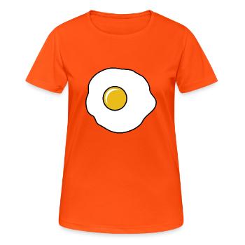 Spiegelei - Frauen T-Shirt atmungsaktiv - Neonorange - Vorne - AI Model Female 172 dark (172cm)