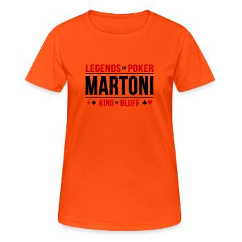 Poker, bluffer - T-shirt respirant Femme - orange néon - Devant - AI Model Female 172 dark (172cm)