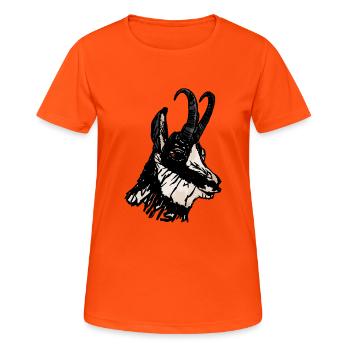 Gams - T-shirt respirant Femme - orange néon - Devant - AI Model Female 172 dark (172cm)