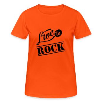 live to rock - Women's Breathable T-Shirt - neon orange - Front - AI Model Female 172 dark (172cm)