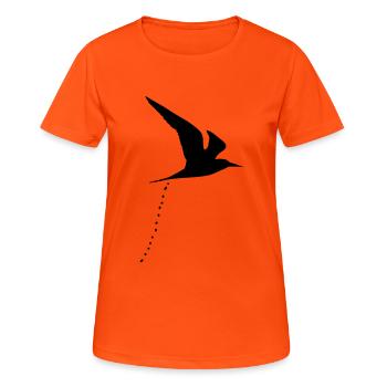 bird shit shit shit forming 1c - Women's Breathable T-Shirt - neon orange - Front - AI Model Female 172 dark (172cm)