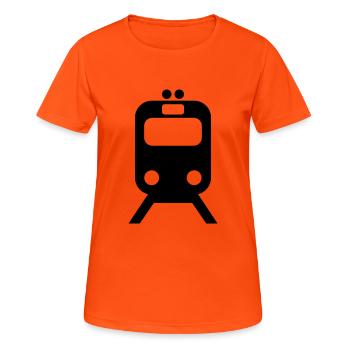 Rail transportation - Women's Breathable T-Shirt - neon orange - Front - AI Model Female 172 dark (172cm)