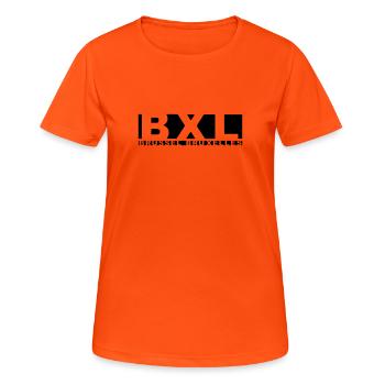 BXL - Brüssel - Brüssel - Frauen T-Shirt atmungsaktiv - Neonorange - Vorne - AI Model Female 172 dark (172cm)