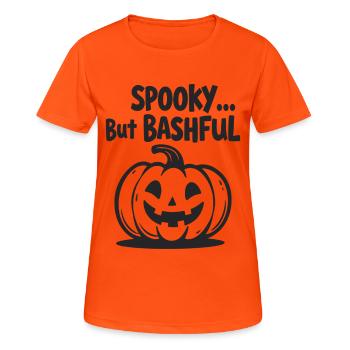 Effrayant mais timide - T-shirt respirant Femme - orange néon - Devant - AI Model Female 172 dark (172cm)