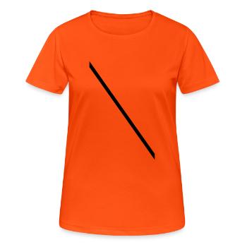 Minimale-Diagonale - Frauen T-Shirt atmungsaktiv - Neonorange - Vorne - AI Model Female 172 dark (172cm)