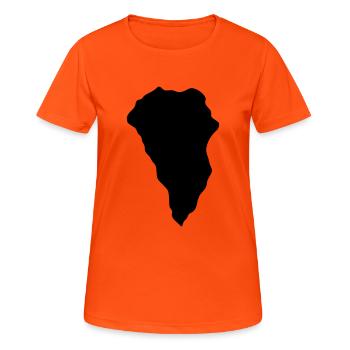 La Palma - T-shirt respirant Femme - orange néon - Devant - AI Model Female 172 dark (172cm)
