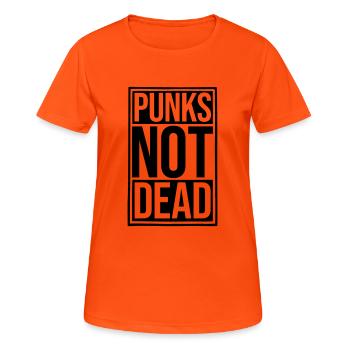 punks pas mort citation - T-shirt respirant Femme - orange néon - Devant - AI Model Female 172 dark (172cm)