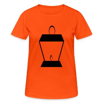 Lantern - T-shirt respirant Femme - orange néon - Devant - AI Model Female 172 dark (172cm)