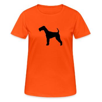 Terrier - Frauen T-Shirt atmungsaktiv - Neonorange - Vorne - AI Model Female 172 dark (172cm)