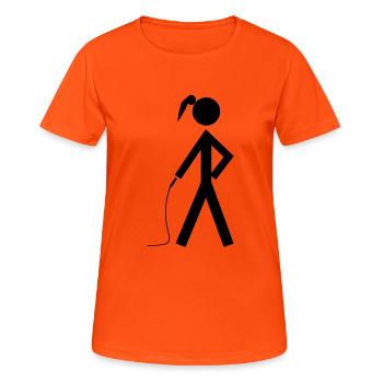 Domina - Frauen T-Shirt atmungsaktiv - Neonorange - Vorne - AI Model Female 172 dark (172cm)