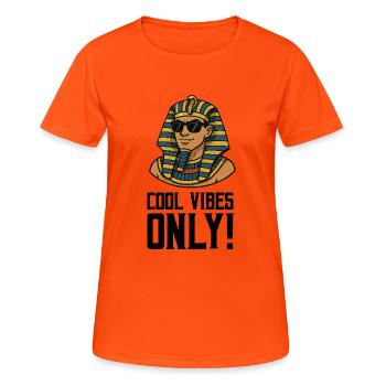 pharao - Frauen T-Shirt atmungsaktiv - Neonorange - Vorne - AI Model Female 172 dark (172cm)