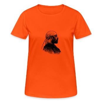 African man - Women's Breathable T-Shirt - neon orange - Front - AI Model Female 172 dark (172cm)