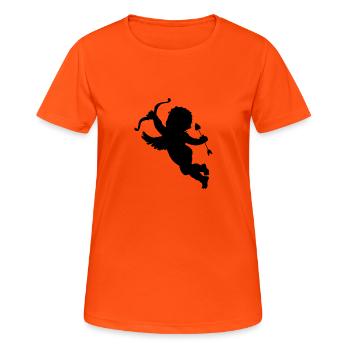 Cupidon - T-shirt respirant Femme - orange néon - Devant - AI Model Female 172 dark (172cm)