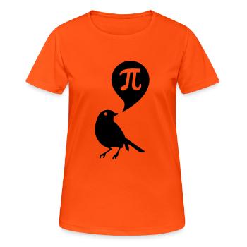 pi - Frauen T-Shirt atmungsaktiv - Neonorange - Vorne - AI Model Female 172 dark (172cm)