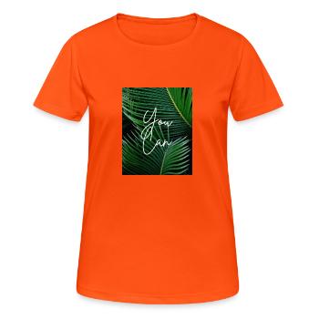 YOU CAN - Women's Breathable T-Shirt - neon orange - Front - AI Model Female 172 dark (172cm)