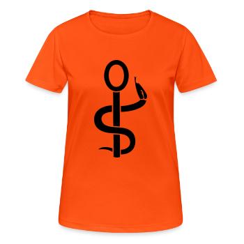 aide-soignante infirmière docteur hopital serpent - T-shirt respirant Femme - orange néon - Devant - AI Model Female 172 dark (172cm)