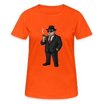 mafia chef gangster - Frauen T-Shirt atmungsaktiv - Neonorange - Vorne - AI Model Female 172 dark (172cm)