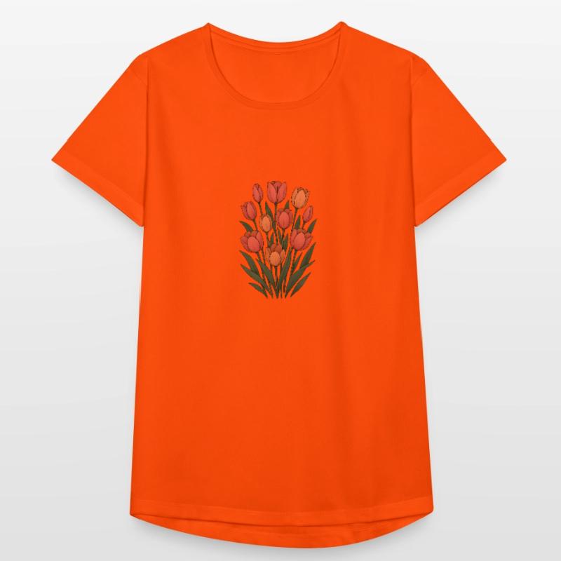 Tulpen Frauen T-Shirt atmungsaktiv