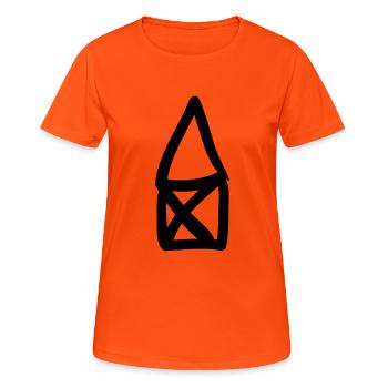Haus vom Nikolaus - Frauen T-Shirt atmungsaktiv - Neonorange - Vorne - AI Model Female 172 dark (172cm)
