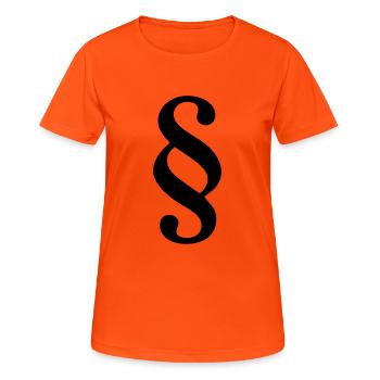 signe paragraphe - T-shirt respirant Femme - orange néon - Devant - AI Model Female 172 dark (172cm)
