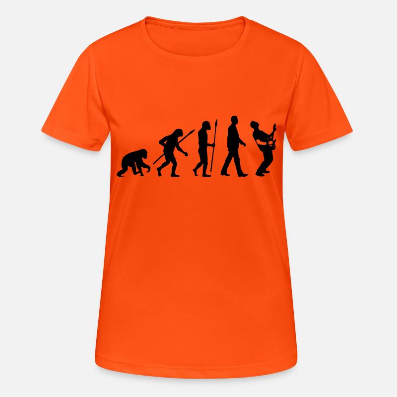 evolution_rocks_032012_l1c - T-shirt respirant Femme - orange néon