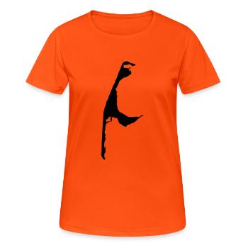 Sylt - T-shirt respirant Femme - orange néon - Devant - AI Model Female 172 dark (172cm)