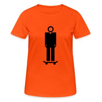 skate - T-shirt respirant Femme - orange néon - Devant - AI Model Female 172 dark (172cm)