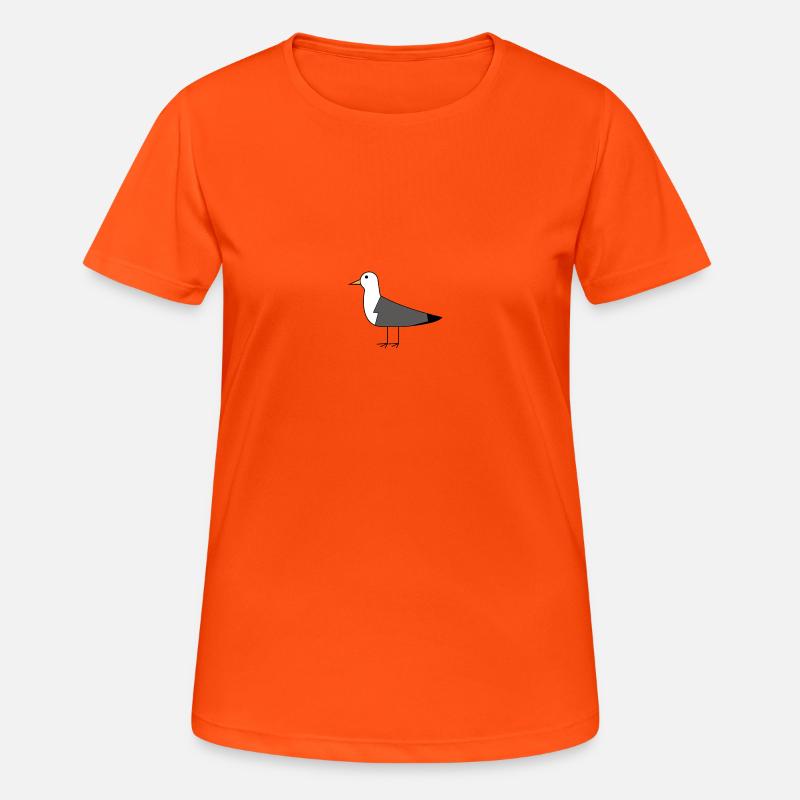 Seagull - Women's Breathable T-Shirt - neon orange