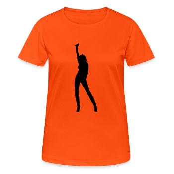 Silhouette silhouette silhouette - T-shirt respirant Femme - orange néon - Devant - AI Model Female 172 dark (172cm)